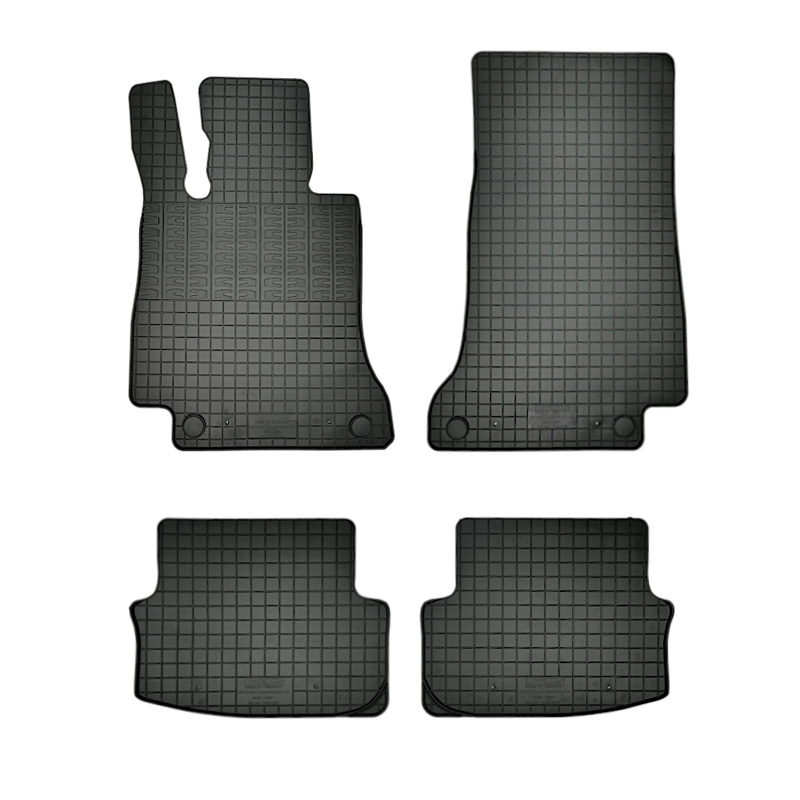 Rubber car mats set  Mercedes C-Class W205 Coupe/Convertible 2015- (4-pieces + fixing system)