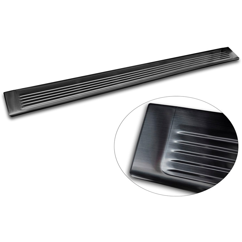 Avisa Black Stainless Steel Rear bumper protector  Fiat Ducato III Facelift 2023- / Opel Movano III Facelift 2023- / Toyota Proace Max 2024- 'Ribs' (2 pieces)