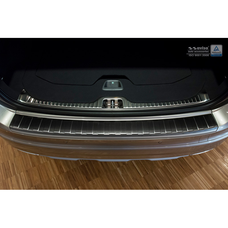 Black Stainless Steel Rear bumper protector  Volvo XC60 2013-2016 'Ribs'