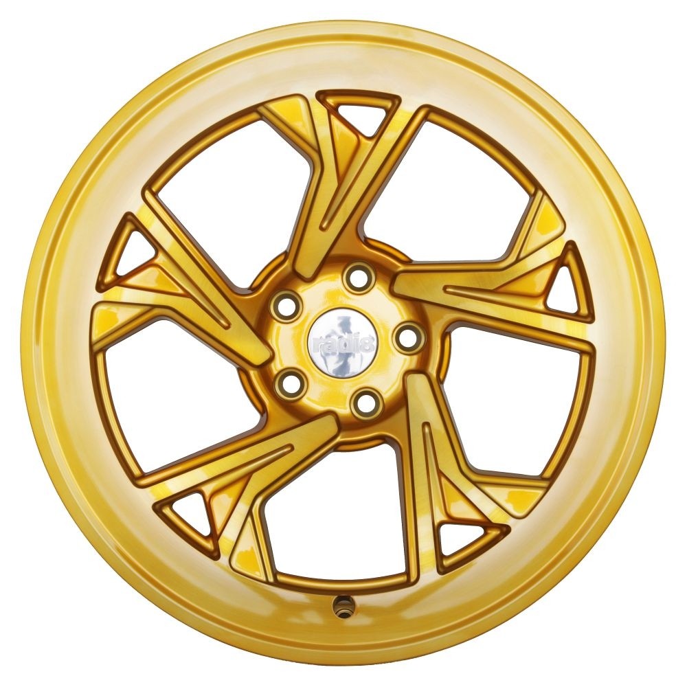 RADI8 C5 8.5/9.5x18 5x100 35 Brushed Gold 66,6 Velgen