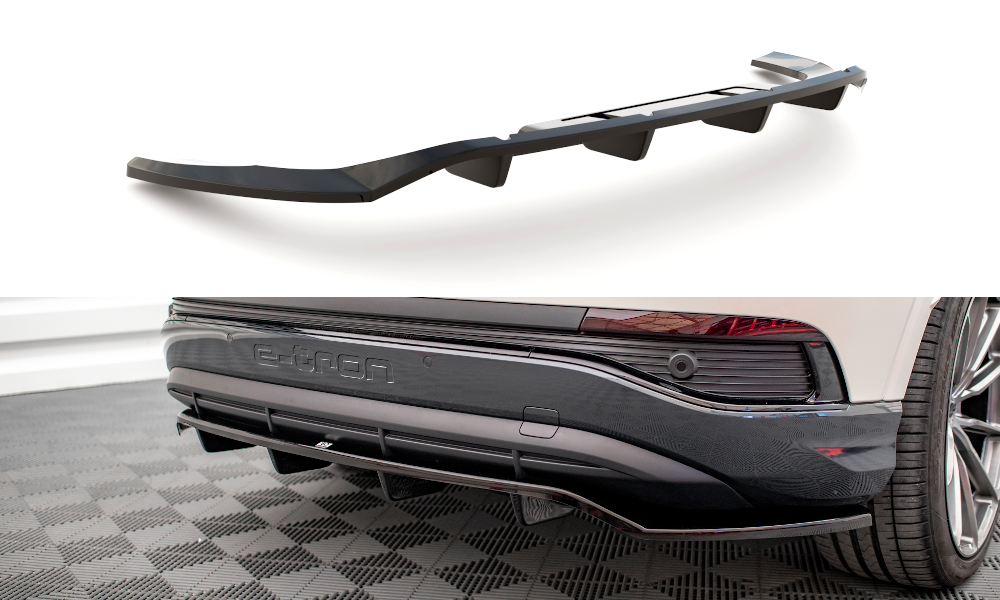 Diffuser passend voor Audi Q4 E-Tron sportback S-line Maxton Glans Zwart