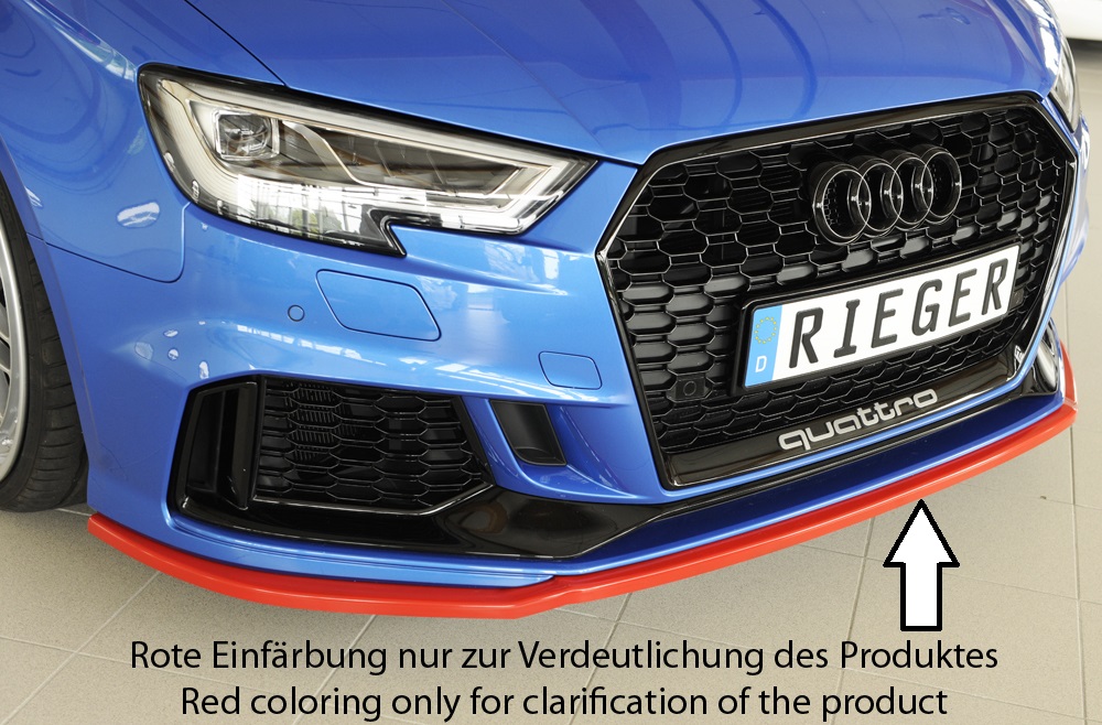 Voorspoiler passend voor Audi RS3 8V Rieger