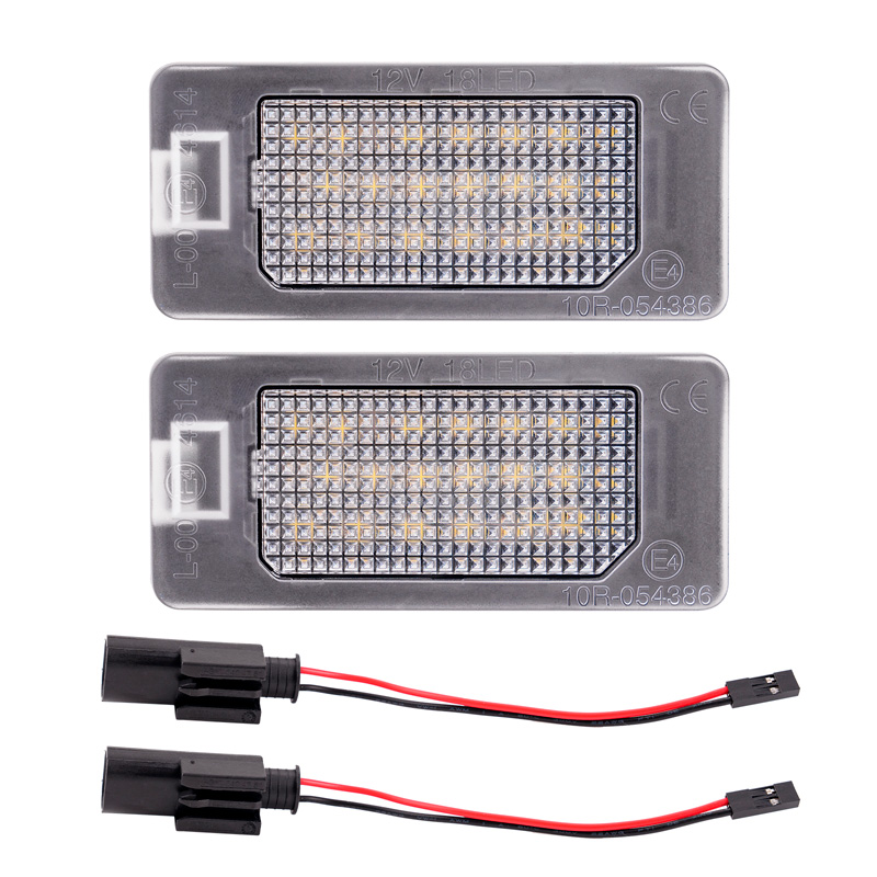 Set LED License Plate Lights  Fiat 500X (6X) 2018-2022 / 500X (7X) 2021- / 500e 2020- / Abarth 500 EV 2023- & Alfa Romeo Tonale 2022-