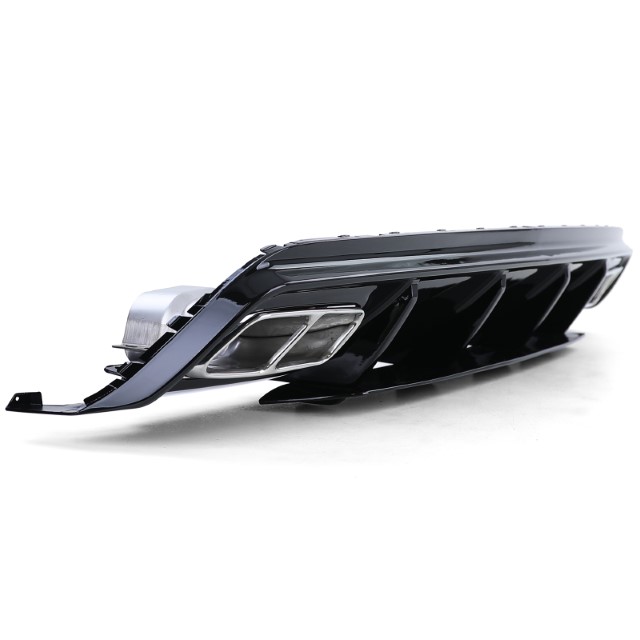 Diffuser passend voor Mercedes W176 A45 Edition Glans zwart, chroom Sierstukken