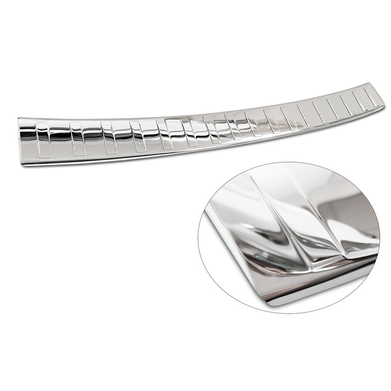 Chrome Stainless Steel Rear bumper protector  Mercedes C-Class AMG Estate (S206) 2021- 'Ribs'