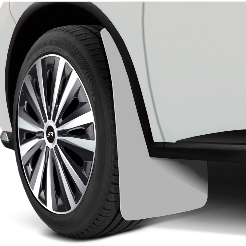 Simoni Racing Universal mud flaps set - Black - incl. mounting screws - White ABS
