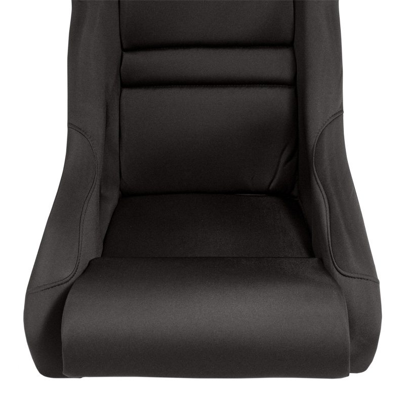 Sport seat 'BS8' - Black - Non-reclinable fibreglass back-rest - incl. slides