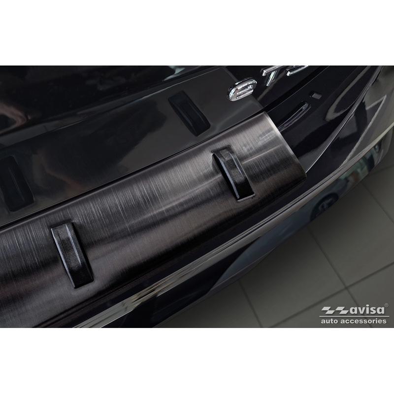 Black Stainless Steel Rear bumper protector  Volkswagen Tiguan III (CT1) 2024- 'STRONG EDITION'