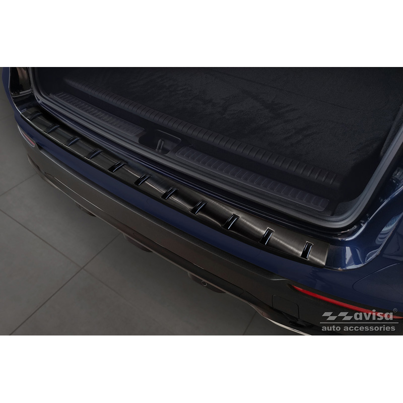 Black Stainless Steel Rear bumper protector  Mercedes GLC (X253) 2015-2019 & Facelift 2019- 'STRONG EDITION'