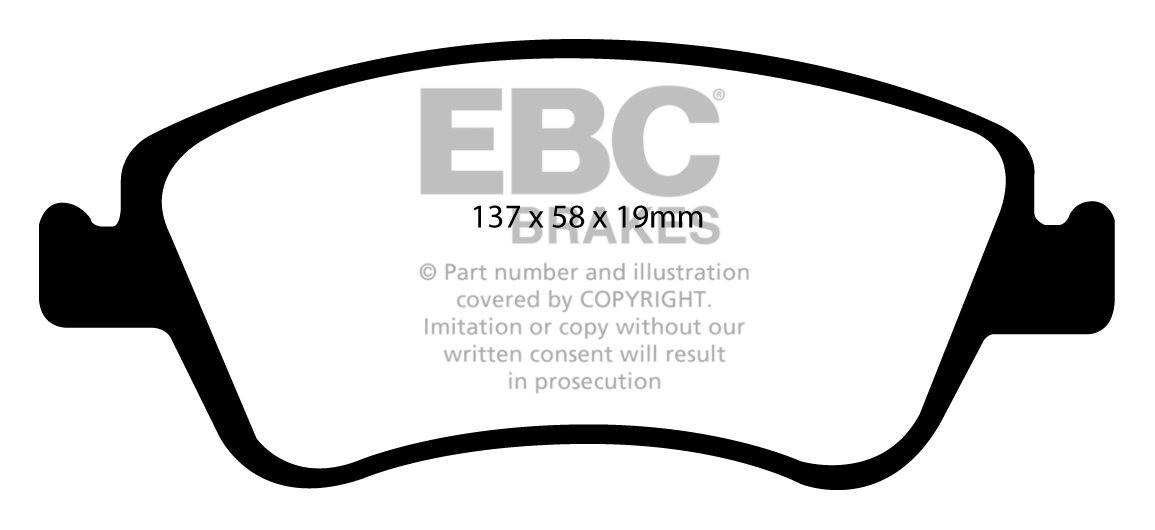 EBC Brakes TOYOTA Auris 1.4 2006-2009 Remblokken voorzijde