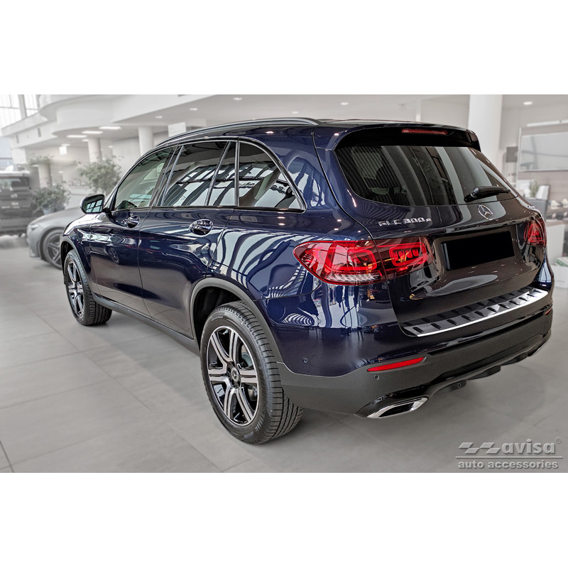 Stainless Steel Rear bumper protector  Mercedes GLC (X253) 2015-2019 & Facelift 2019- 'STRONG EDITION'