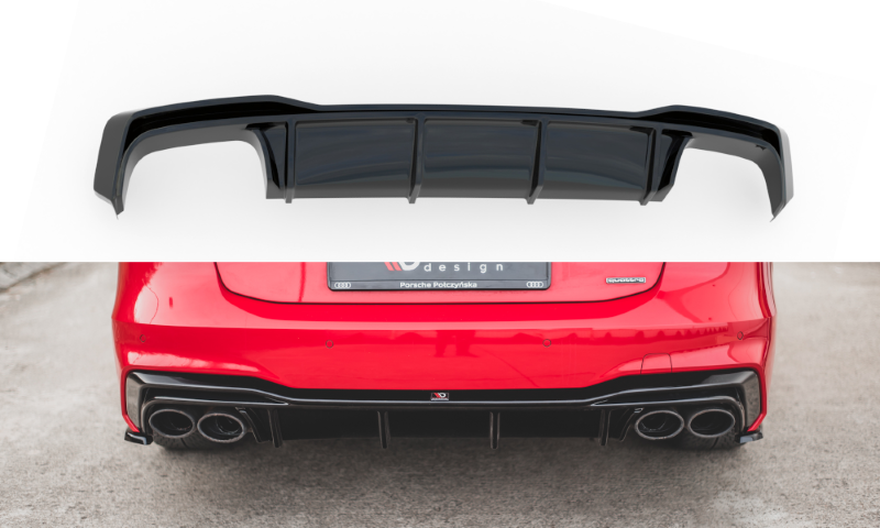 Diffuser passend voor Audi A7 S-Line / S7 C8 Maxton Glans Zwart