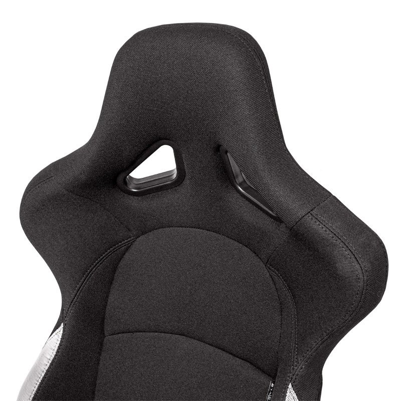 Sport seat 'BS2' - Black - Dual-side reclinable fibreglass back-rest - incl. slides