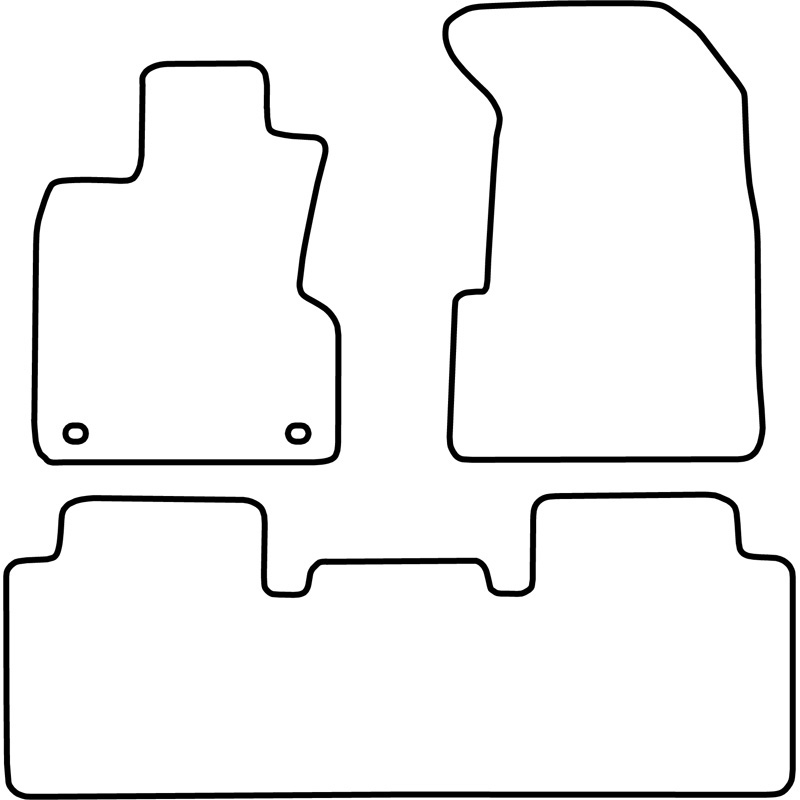 Set velour car mats  Honda CR-V 2002-2007 (excl. automatic transmission)