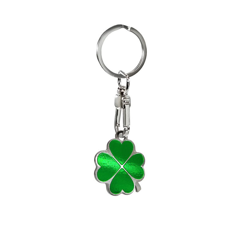 Stainless steel key chain - Four-Leaf Clover