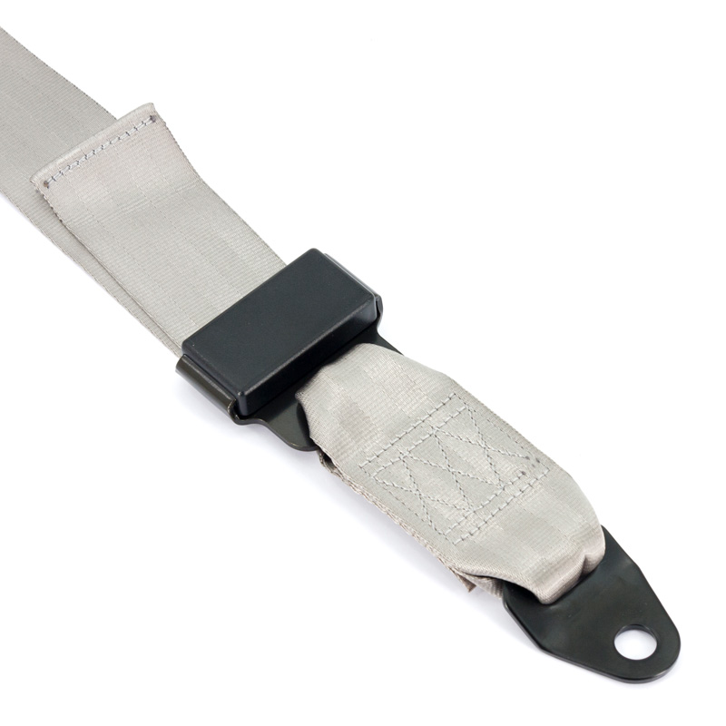 Racing Seat Belt 3-Point Silver + E-mark (2-inch)