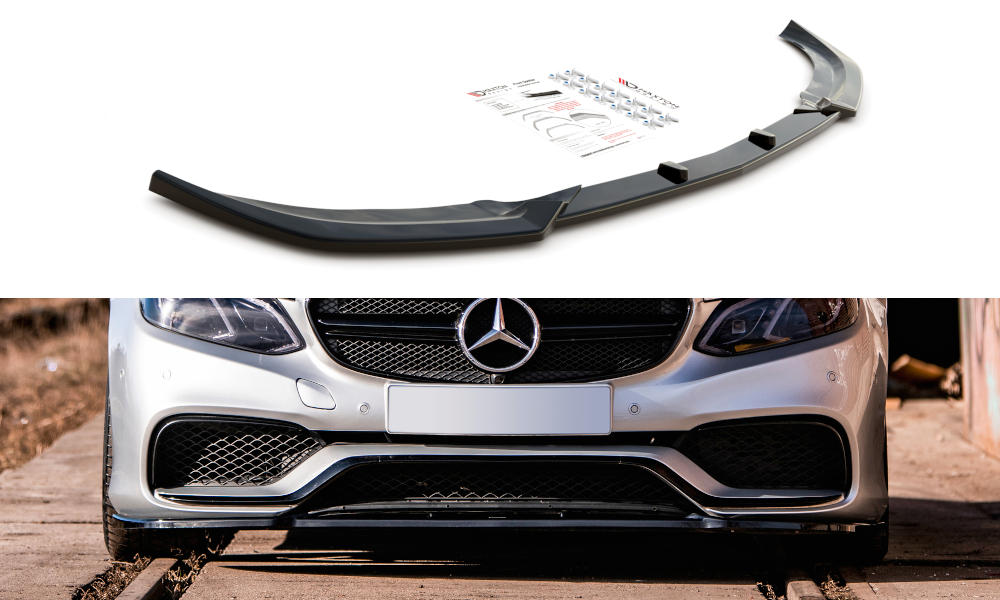 Voorspoiler passend voor Mercedes E-Klasse W212 E63 AMG Facelift 12-16 Glans Zwart