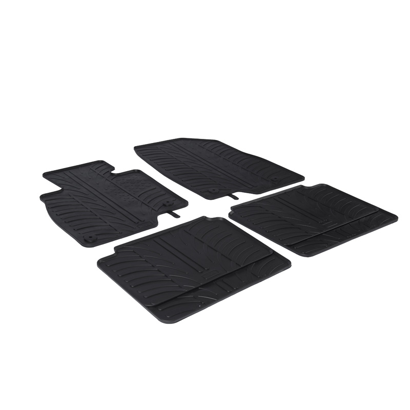 Rubber car mats set  Mazda 6 2012- (T Profil 4-pieces + Mounting clips)