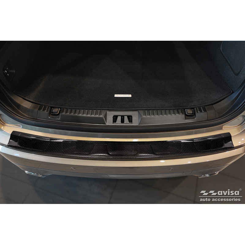 Real 3D Carbon Rear bumper protector  Ford Edge II Facelift 2018- incl. ST-Line & Vignale 'Ribs'