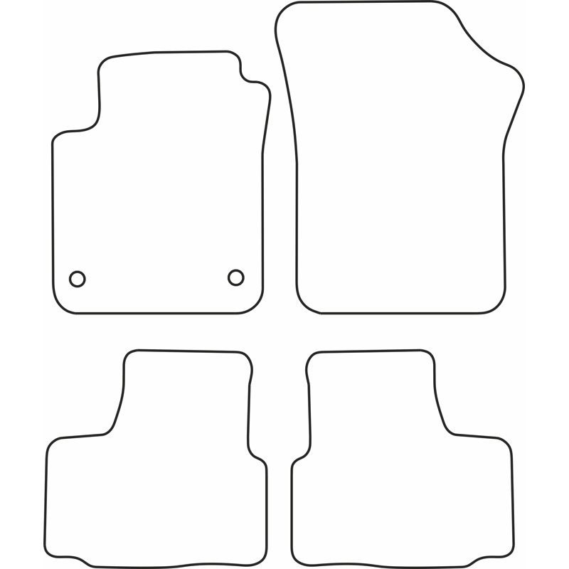 Set velour car mats  Skoda Citigo 2012-