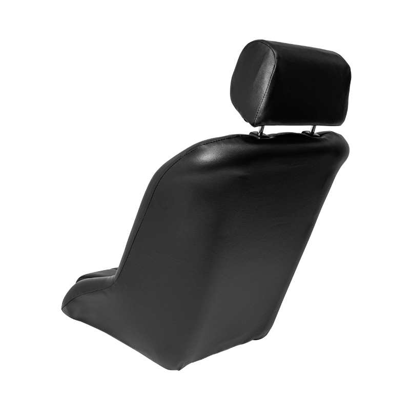 Sport seat 'Classic' - Black Synthetic leather - Non-reclinable back-rest + Head-rest - incl. slides