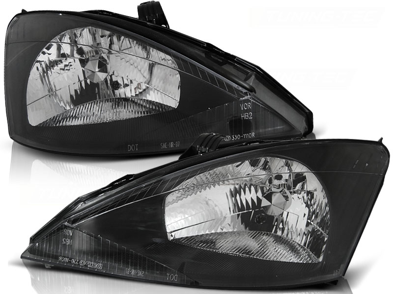 Headlights Ford Focus Angel Eyes 98-01 Black