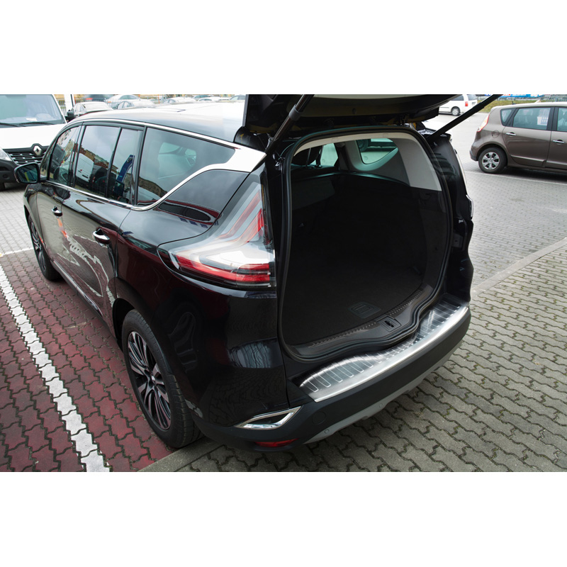 Stainless Steel Rear bumper protector  Renault Espace 2015-2023 excl. Initiale Paris 2020-2023 'Ribs'