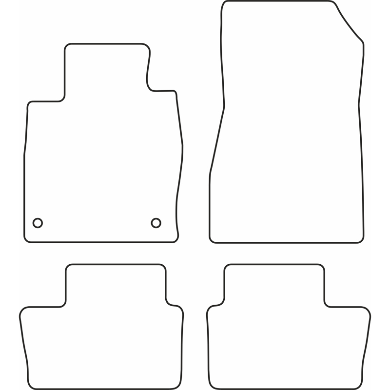 Set velour car mats  Nissan Juke II 2019-