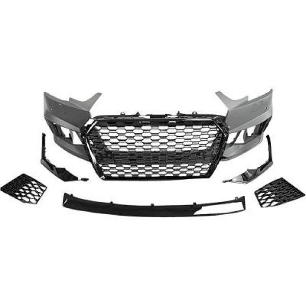 Voorbumper passend voor Audi A4 B9 2015-2019 RS4 Look Zwart