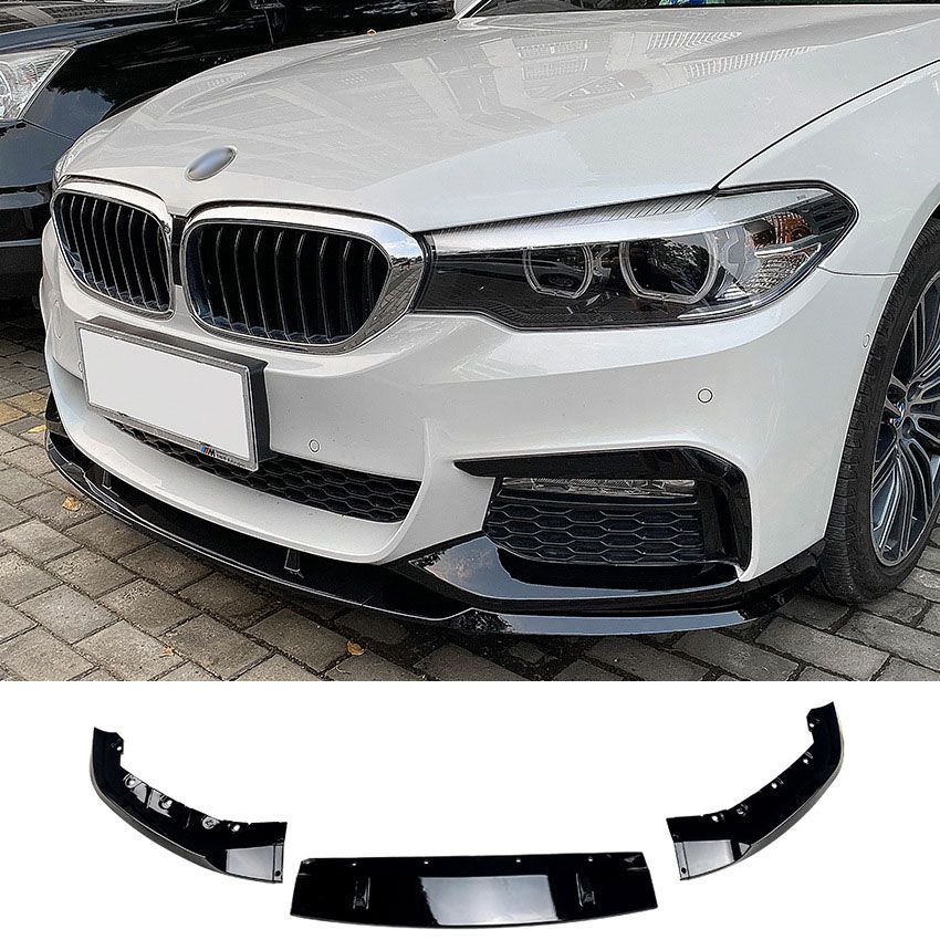 Voorspoiler passend voor BMW 5-serie M-pakket G30/G31 2017-2020 Glanzend zwart