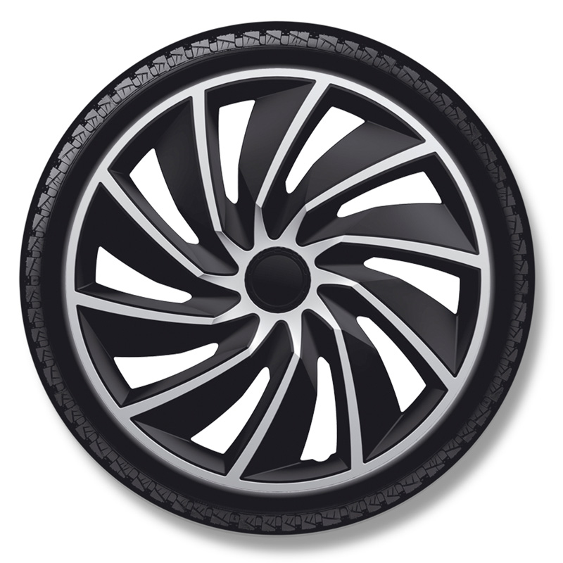 Set wheel covers Turbo 15-inch silver/black