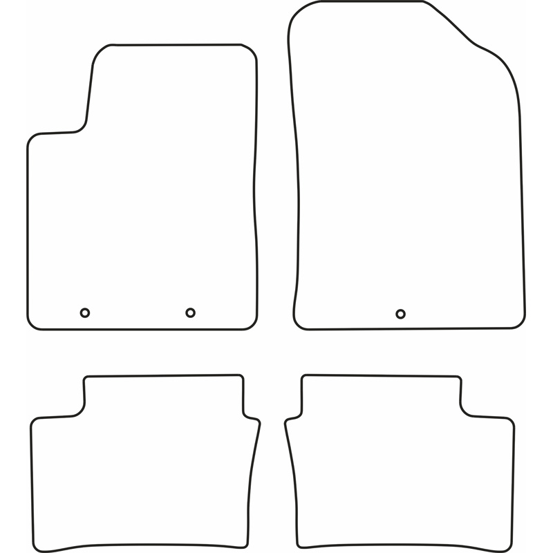 Set velour car mats  Kia Picanto 2011-2015