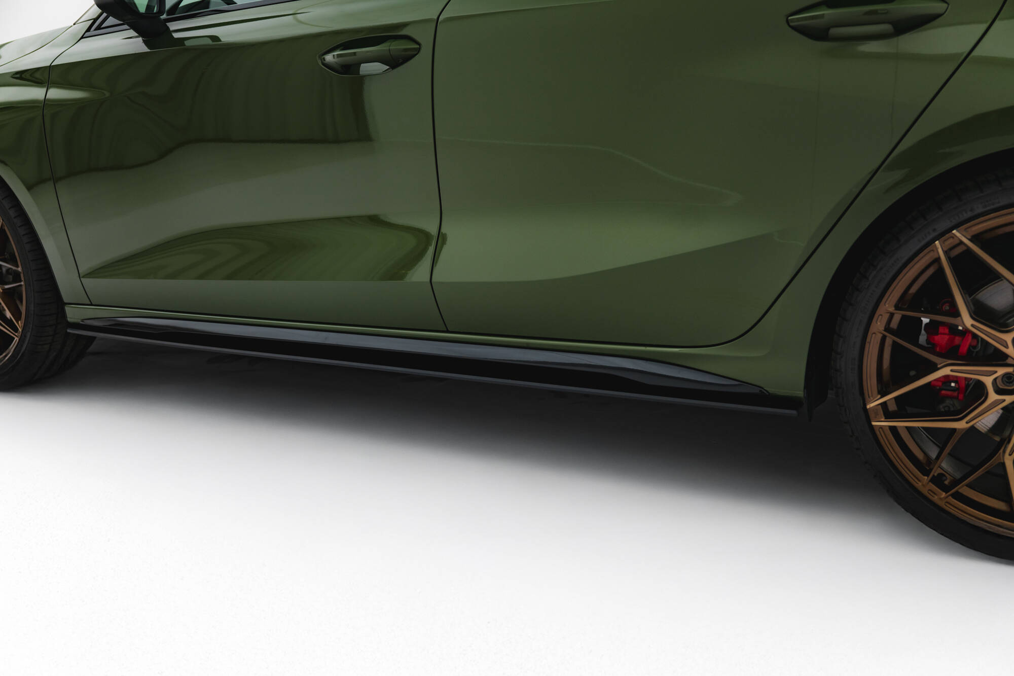 Street Pro Zijskirts passend voor Audi S3 / A3 S-line 8Y Facelift Maxton Glanzend zwart