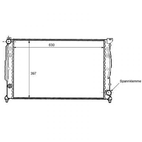 Radiator AUDI A4 94-96 630x397x32 2.4/2.6/2.8 +/-AC