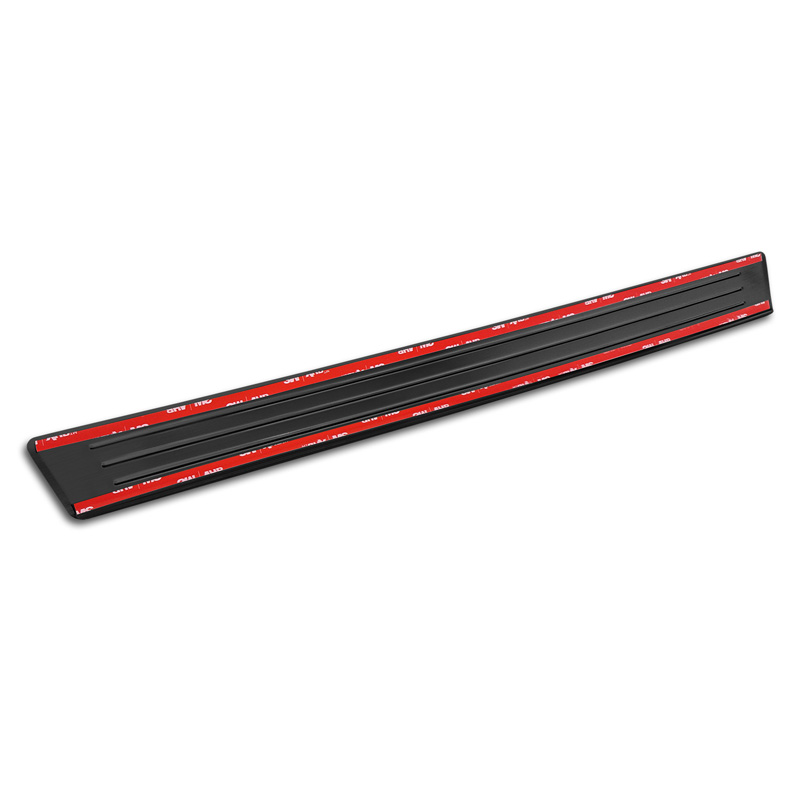 Black Inox door sill protectors  Volkswagen ID.7 2023- & ID.7 Tourer 2024- - 'Lines' - 4-pieces