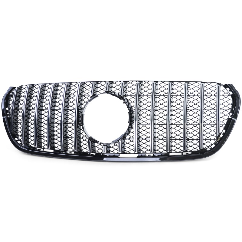 Grill passend voor Mercedes X klasse W470 17-20 GT Look Zwart/Chroom