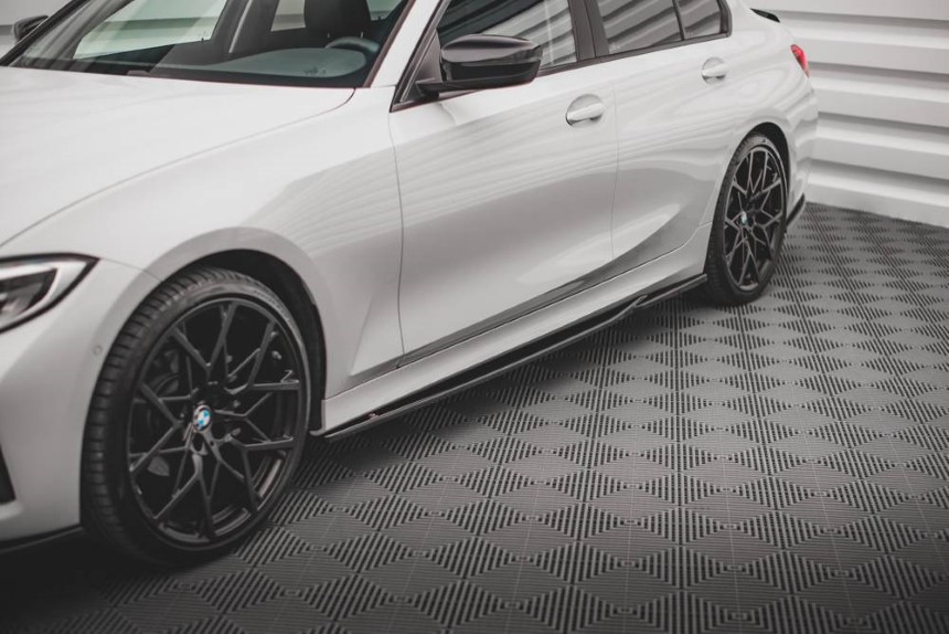 Zijskirts Diffuser passend voor BMW 3 Serie G20 Gloss Black