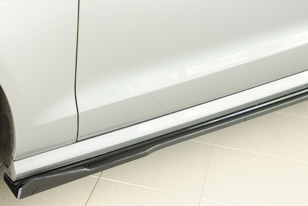 Zijskirts passend voor Audi A6 (4G/C7): 11.10-08 glans zwart