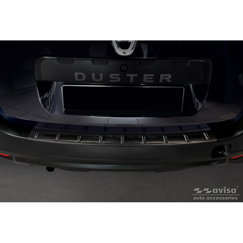 Black Stainless Steel Rear bumper protector  Dacia Duster 2010-2013 & Facelift 2013-2017 'STRONG EDITION'