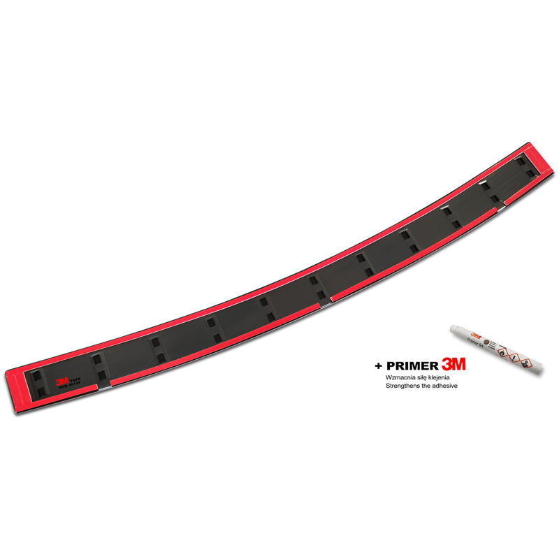 Black Stainless Steel Rear bumper protector  Volkswagen Caddy V Cargo & Combi 2020- 'STRONG EDITION'