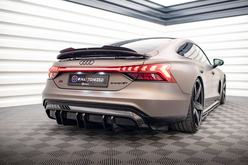 Diffuser passend voor Audi E-Tron GT & RS GT Maxton Glans Zwart