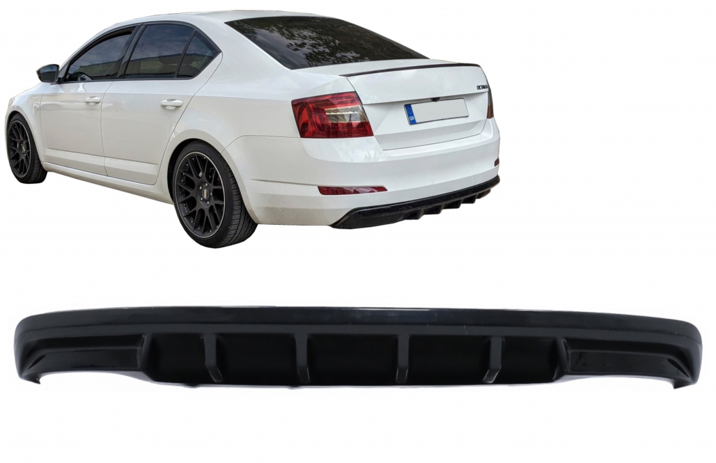 Diffuser passend voor Skoda Octavia III 5E 13-19 Glans Zwart