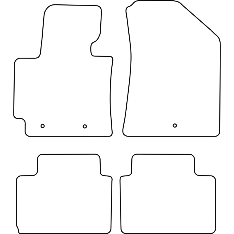 Set velour car mats  Kia Soul II 2014-2019
