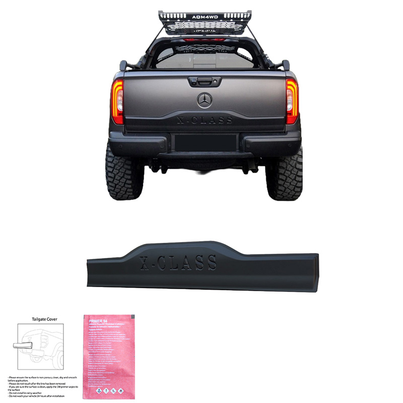 Tailgate Cover  Mercedes X-Class W470 2017- - Version 2 - Matt black