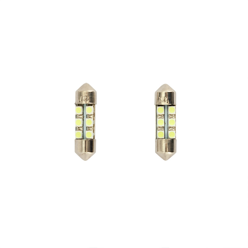 6Q LED/SMD Festoon Bulbs White 31x10mm, Set of 2 pieces