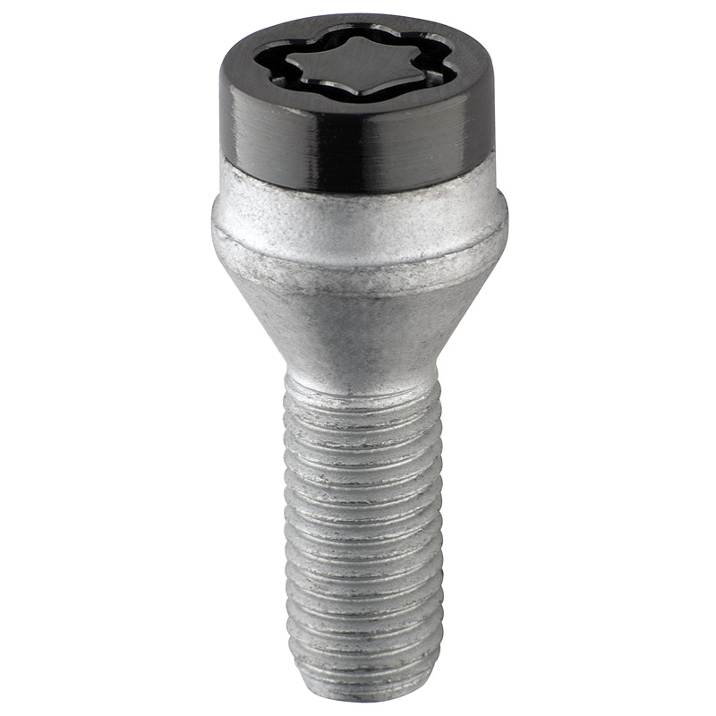 McGard Wheel locking bolts M14x1.50 Black - Round-Head R13 - Length 26.7mm (17mm hex).
