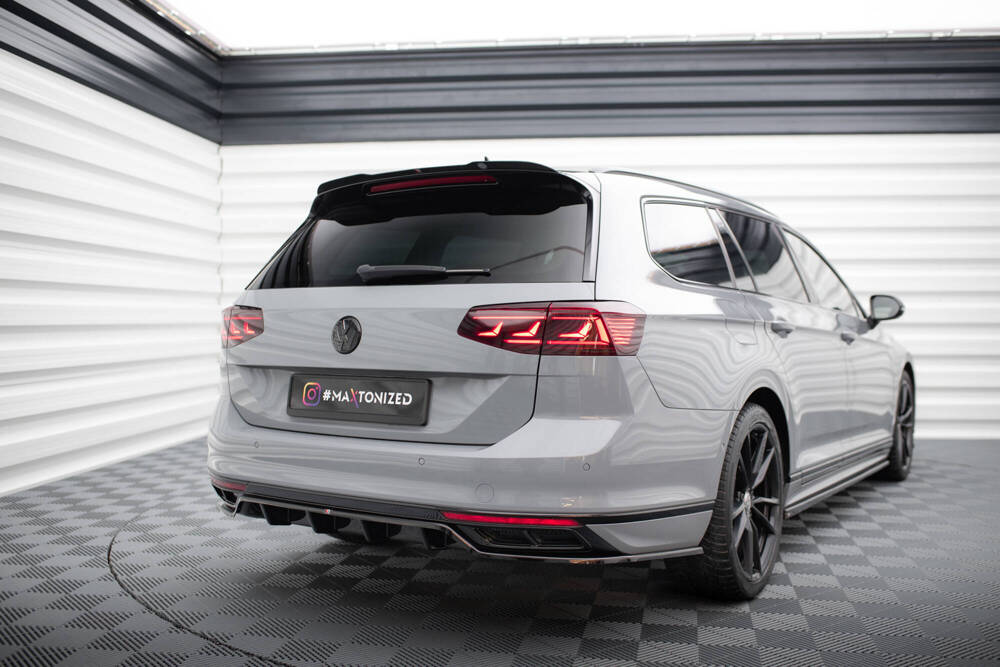 Diffuser passend voor Volkswagen Passat R-Line B8 FL Glans Zwart Maxton