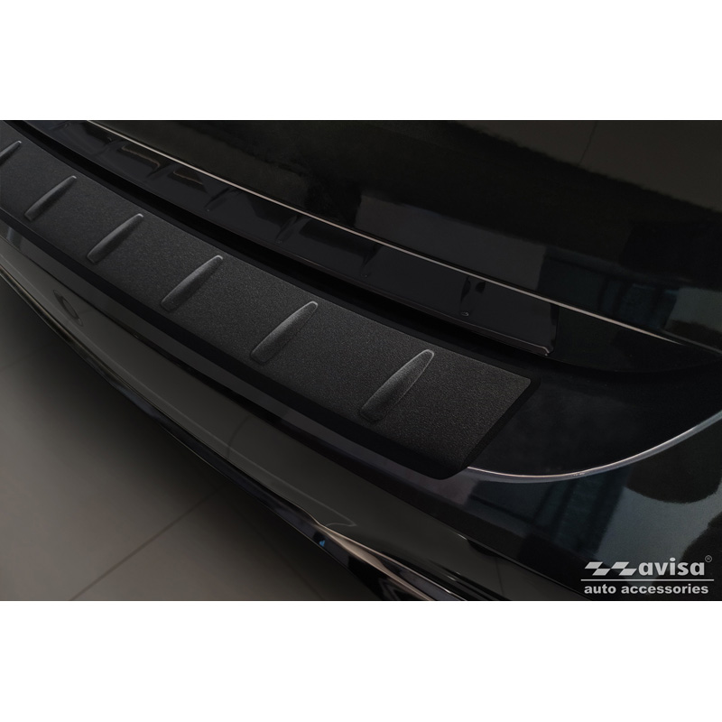 Matt Black Stainless Steel Rear bumper protector  MG (E)HS Facelift 2020-2023 & Facelift 2023-2024 'Ribs'
