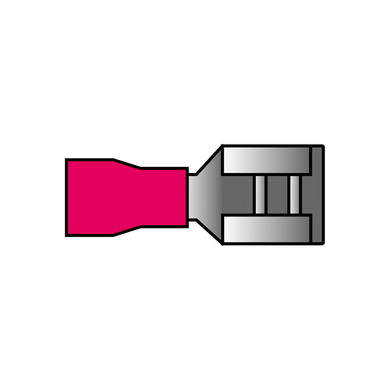 Carpoint Female Push-On Terminals 541 Red 10-pieces