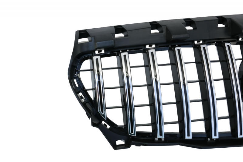 Grill passend voor Mercedes CLA C117 13-16 Chroom Zwart GT Look